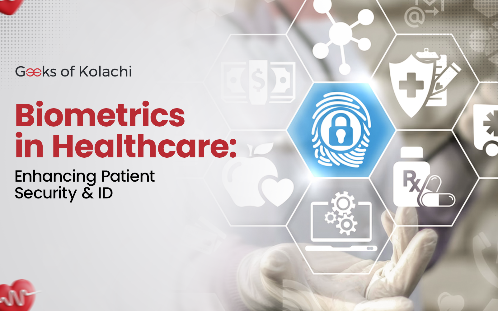 Doctor using biometric authentication in healthcare for enhanced patient security and identification.
